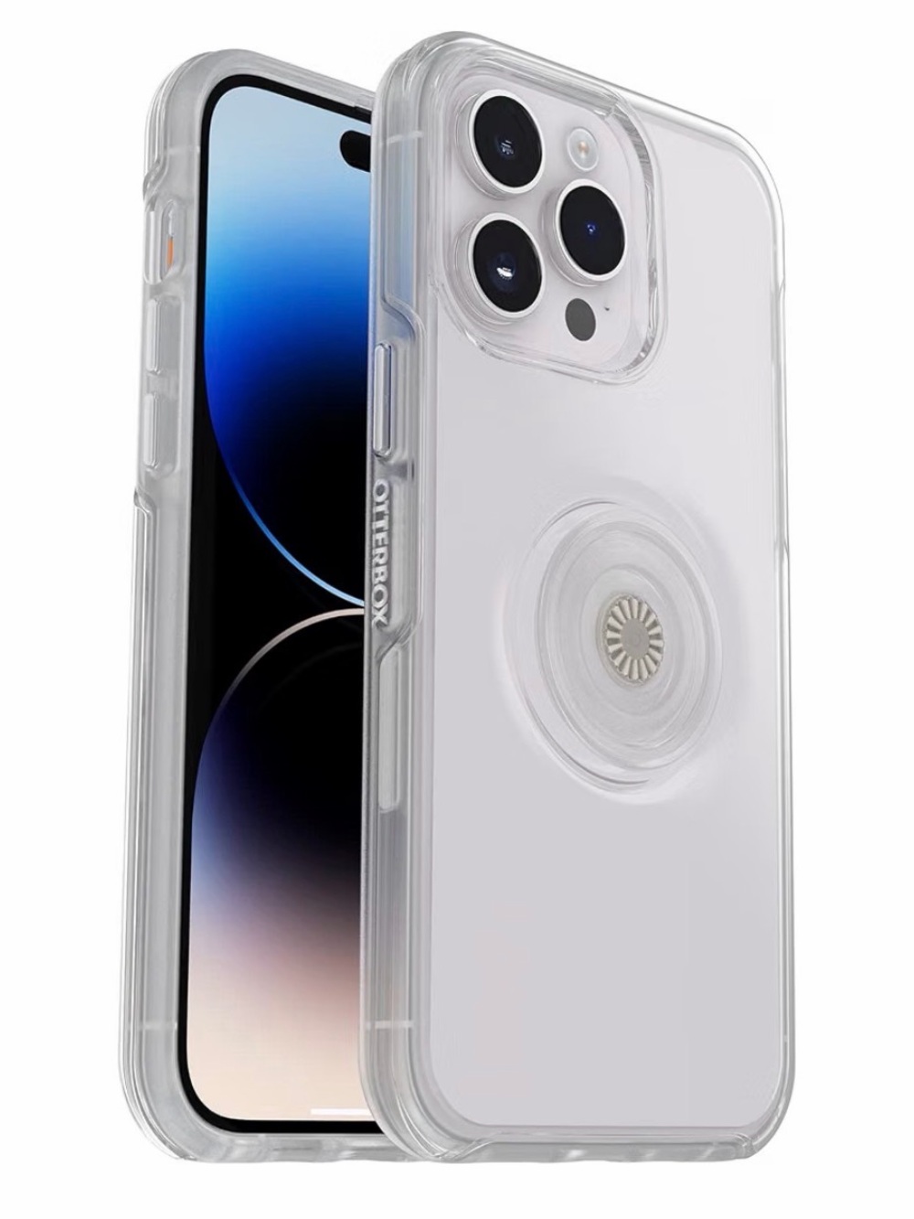 Otterbox iPhone 14 Pro Max + Popsocket Symmetry Series Clear Case